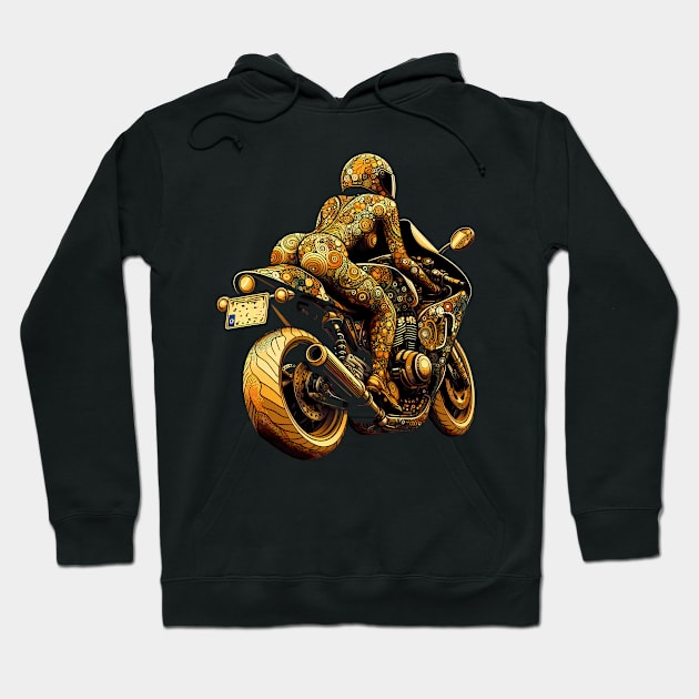 Motorcycle Girl Design Hoodie by newozzorder